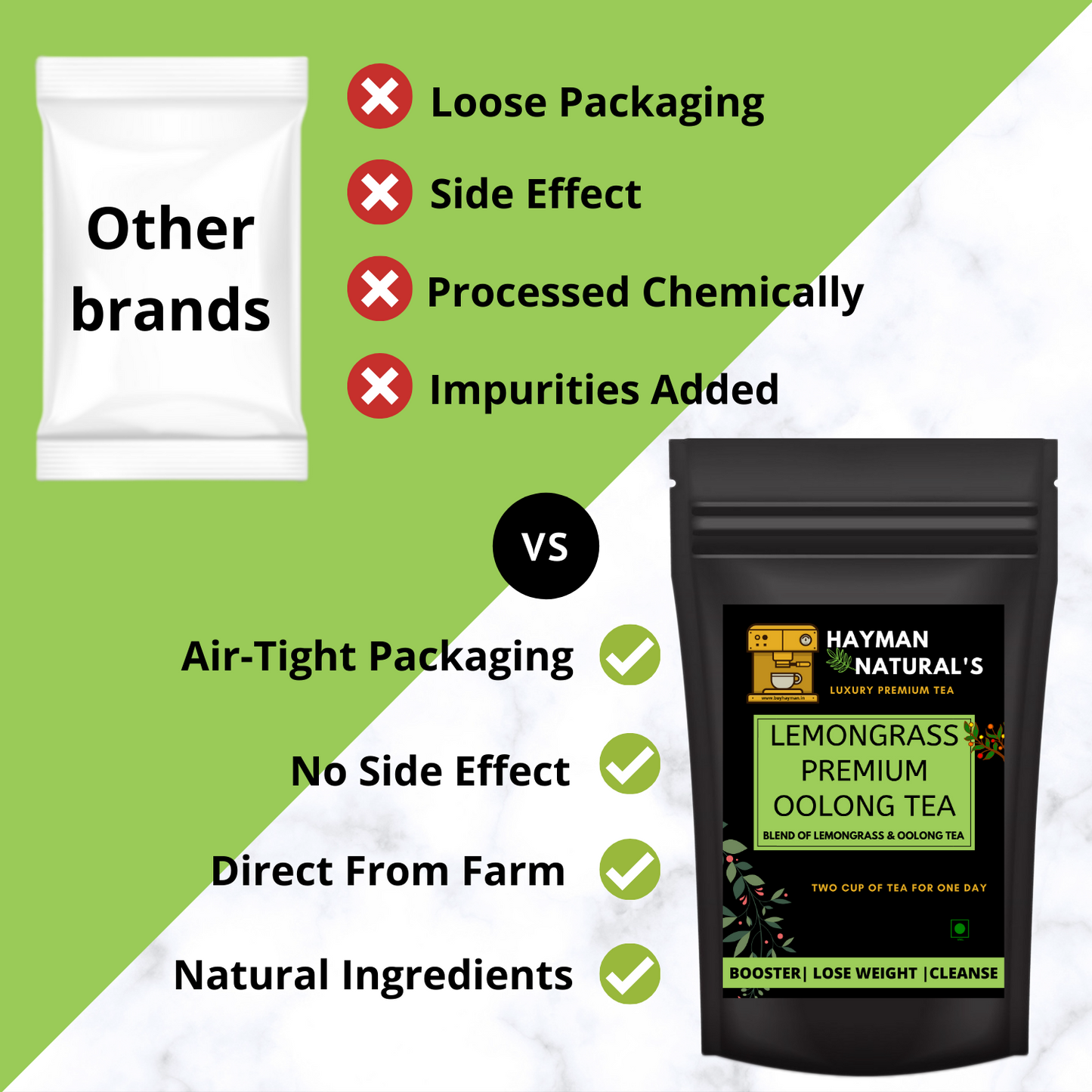 Hayman Natural's Organic Lemongrass Oolong Tea