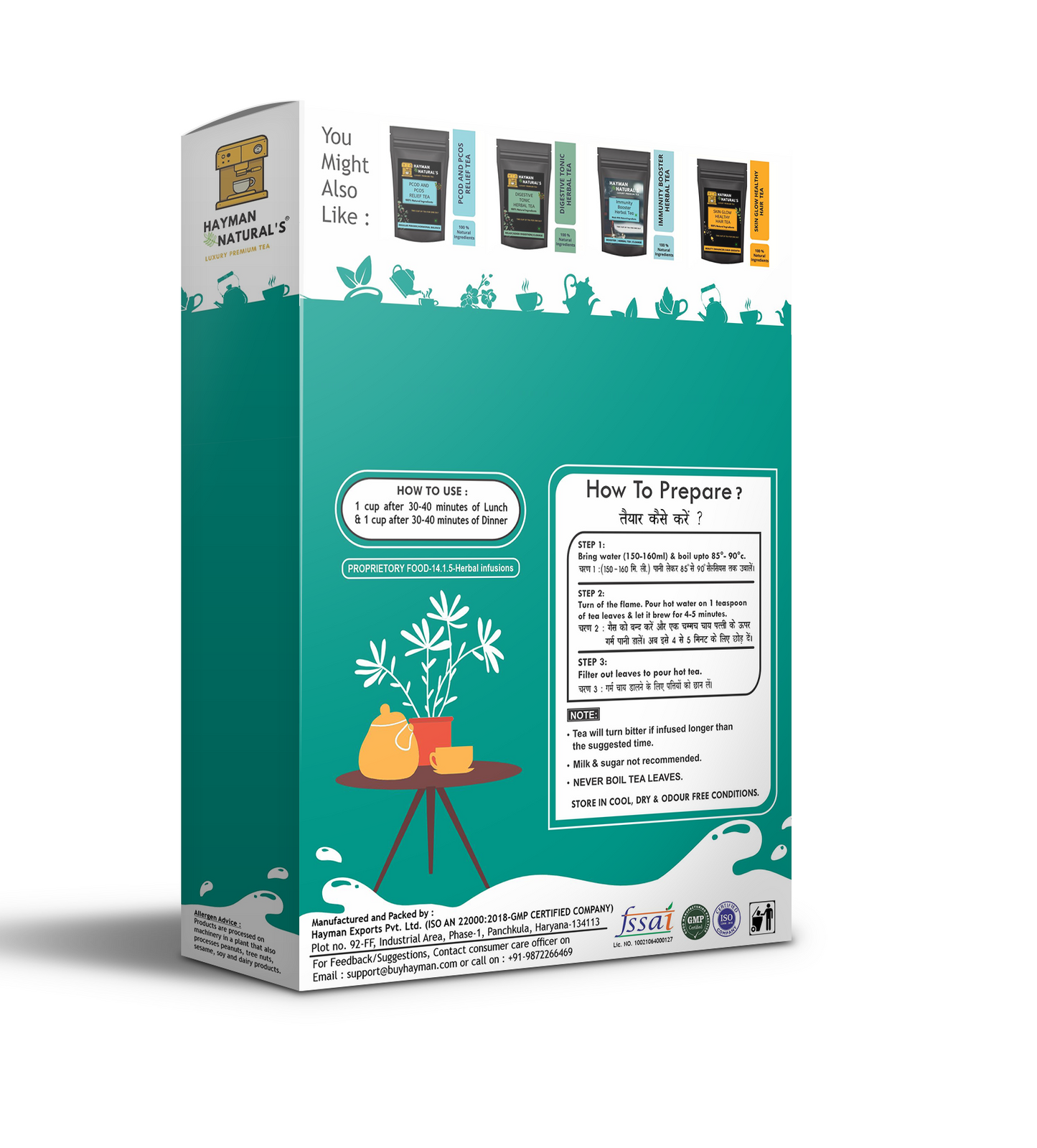 PCOD and PCOS Relief Tea for Regular Periods, Hormonal Balance and Weight Management