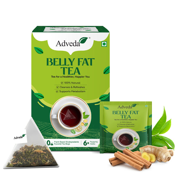 Adveda Belly Fat Cut Herbal Tea- 20  Tea Bags | Slimming & Metabolism Boosting Detox Tea