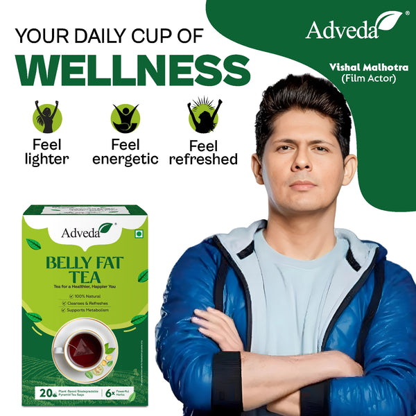 Adveda Belly Fat Cut Herbal Tea- 20  Tea Bags | Slimming & Metabolism Boosting Detox Tea