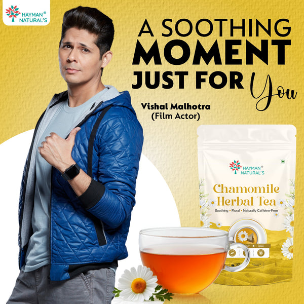 Hayman Natural's Chamomile Herbal Tea-30 Pyramid Tea Bags,Caffeine Free,Calm & Relax Tea