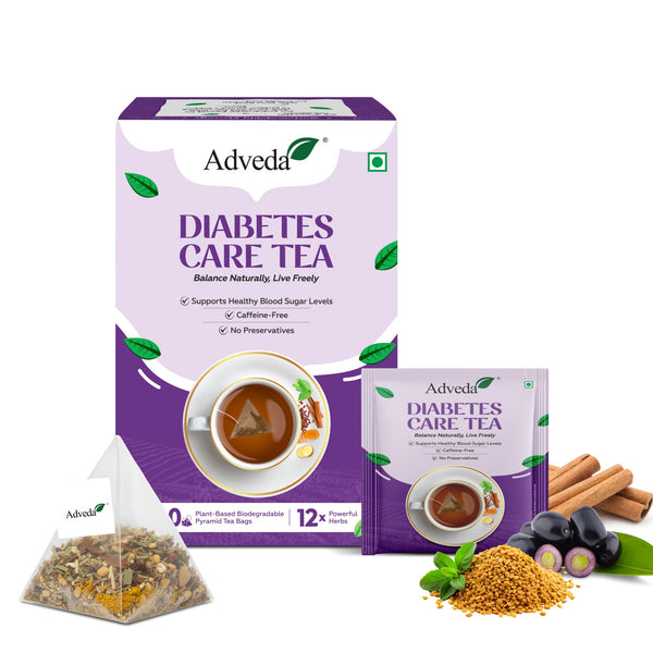 Adveda Diabetes Care Herbal Tea- 20  Tea Bags | Sugar Control & Metabolic Balance Tea