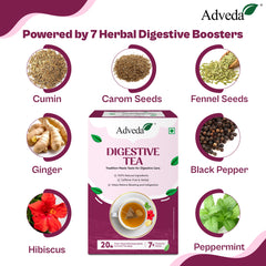 Adveda Digestive Relief Herbal Tea- 20  Tea Bags | Gas, Acidity & Bloating Relief Tea