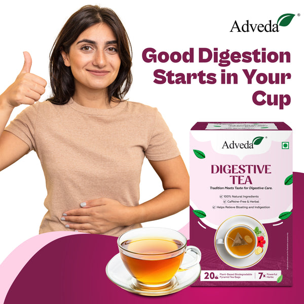 Adveda Digestive Relief Herbal Tea- 20  Tea Bags | Gas, Acidity & Bloating Relief Tea