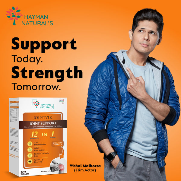 Hayman Natural’s Joint Support Tablets with Glucosamine, Chondroitin & MSM | Herbal Joint Care & Mobility Support | With Collagen Type II | Daily Wellness Supplement-30 Tablets