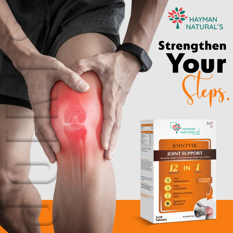 Hayman Natural’s Joint Support Tablets with Glucosamine, Chondroitin & MSM | Herbal Joint Care & Mobility Support | With Collagen Type II | Daily Wellness Supplement-30 Tablets