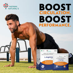 Hayman Natural's L-Arginine Powder Sachets-Sugar Free,L-Arginine Supplement Powder For Pre-Workout, Muscle Recovery & Stamina  for Men & Women, Orange Flavour 5g x 10 Sachets