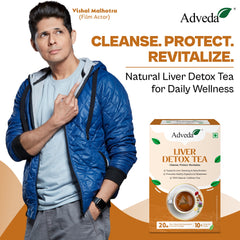 Adveda Liver Detox Herbal Tea- 20  Tea Bags | Daily Liver Cleanse & Toxin Flush Tea
