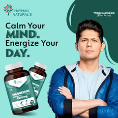 Hayman Natural's Magnesium Glycinate Tablets 2000mg – High Absorption Chelated Magnesium Supplement – Supports Muscle Recovery, Sleep, Nerve & Heart Health – for Men & Women – 120 Veg Tablets