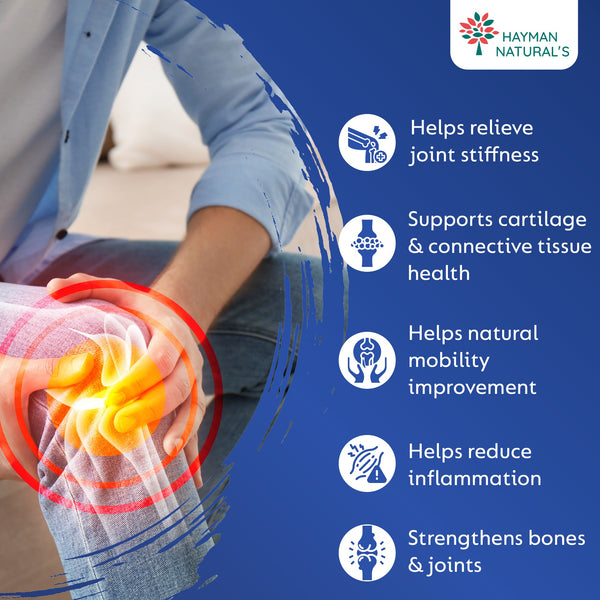 Hayman Natural's Glucosamine Tablets for Joint Support with Collagen, Glucosamine Chondroitin & MSM | Supports Joint Cartilage, Muscle Health & Joint Pain Relief-30 Tablets