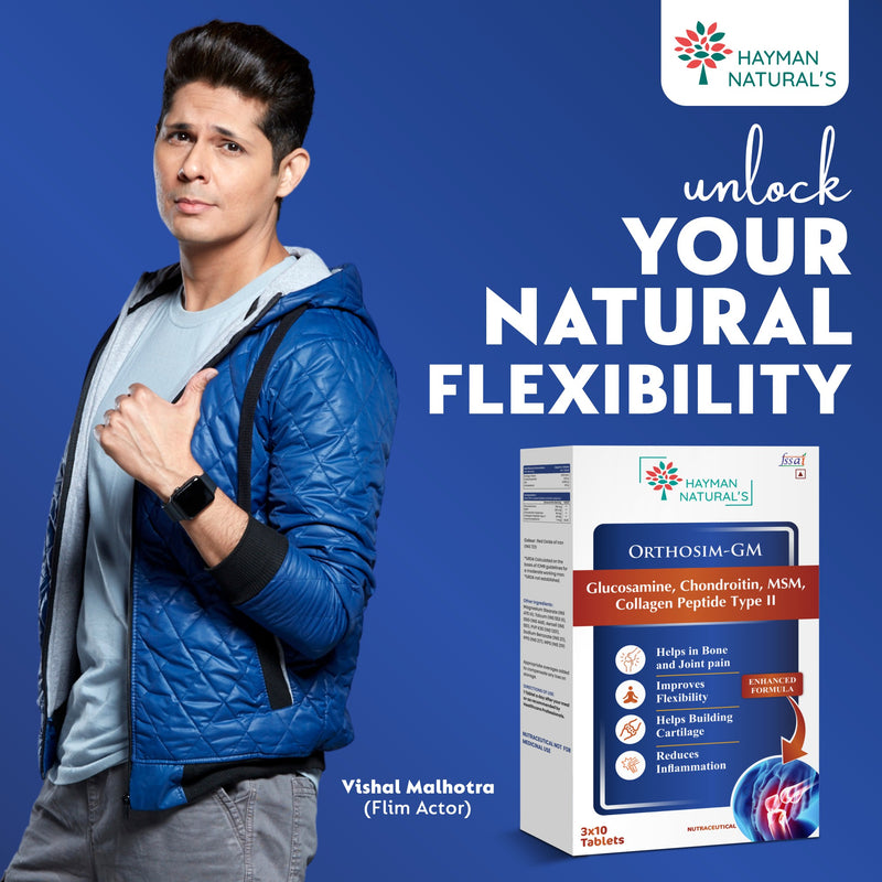 Hayman Natural's Glucosamine Tablets for Joint Support with Collagen, Glucosamine Chondroitin & MSM | Supports Joint Cartilage, Muscle Health & Joint Pain Relief-30 Tablets