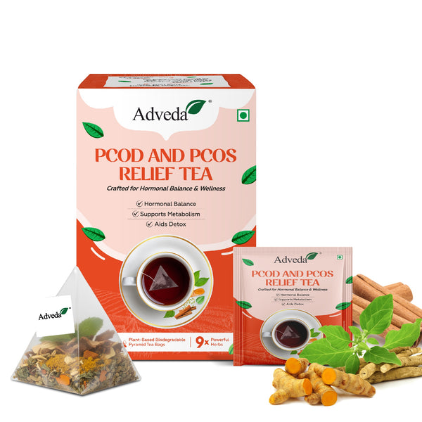 Adveda PCOD & PCOS Relief Herbal Tea- 20  Tea Bags |  Hormonal Balance & Women’s Wellness Tea