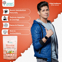 Hayman Natural's Weight Loss Slimming Green Tea-30 Pyramid Tea Bags,Slimming & Metabolism Boosting Detox Tea