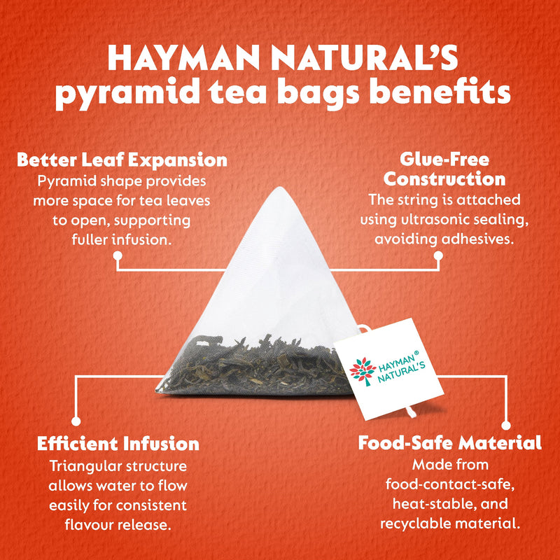 Hayman Natural's Weight Loss Slimming Green Tea-30 Pyramid Tea Bags,Slimming & Metabolism Boosting Detox Tea