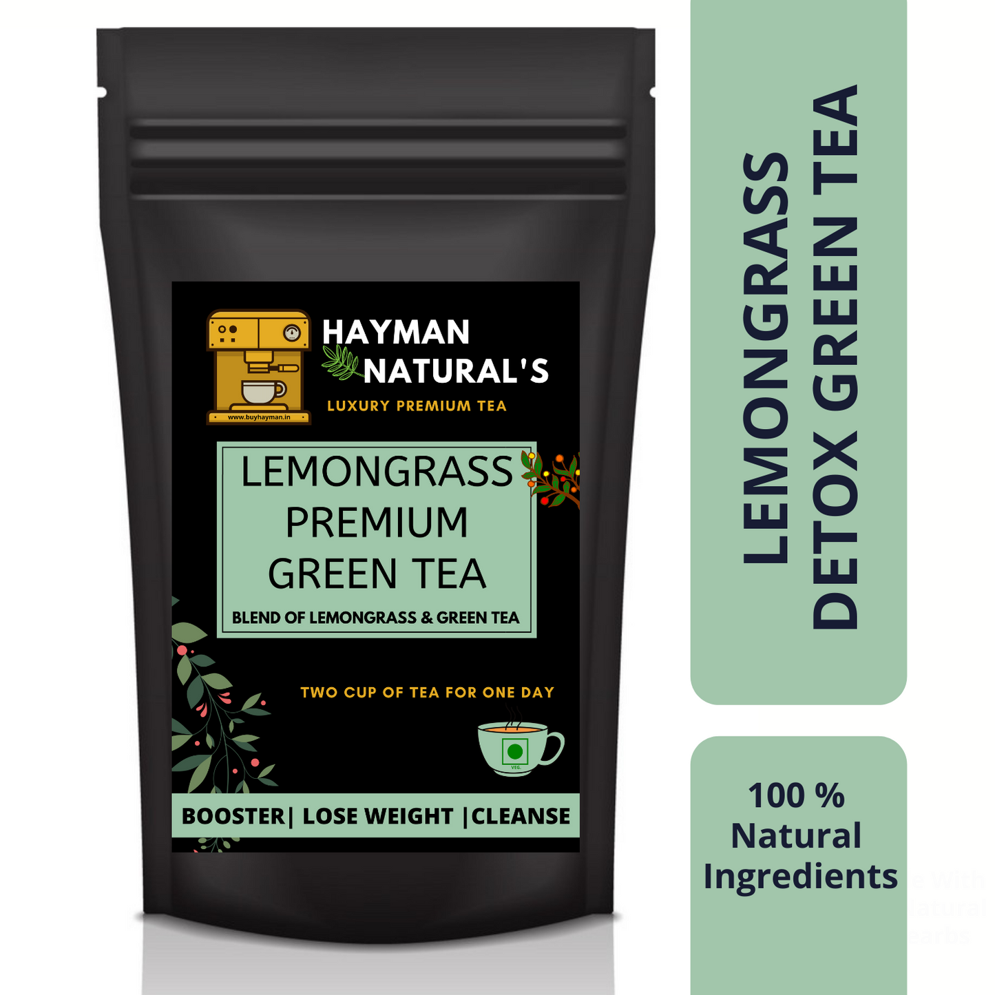 Hayman Natural's Lemongrass Green Tea Antioxidants Rich for Weight Management